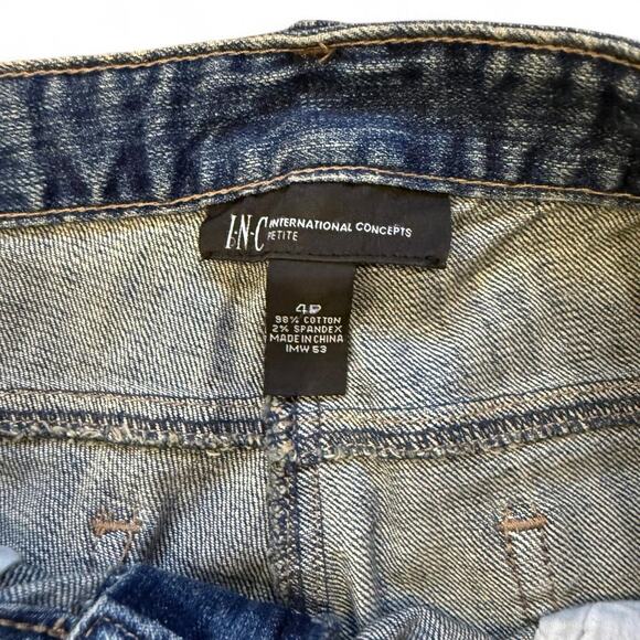 Y2k mcbling mall core embroidered "Rock n' Rose" low rise blue jeans wmns 4P 29" - Picture 5 of 8